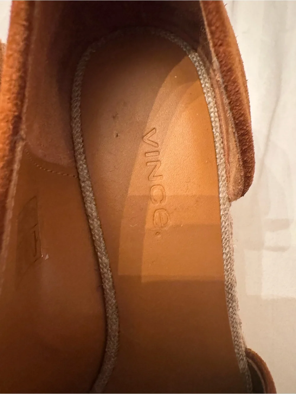 Vince Sonora Tan Suede Open-Toe Espadrilles